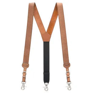 FREE SAMPLE Wholesale custom genuine leather suspenders fashion suspenders for men