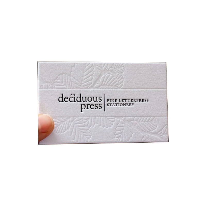 Черная визитная карточка с горячим тиснением 1200gsm