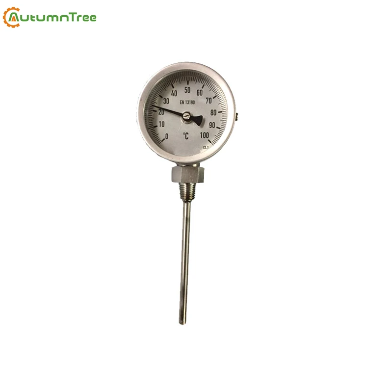 1.5% 75mm Ss316 Aluminum Bimetal Pipe Thermometer Industrial - Buy ...