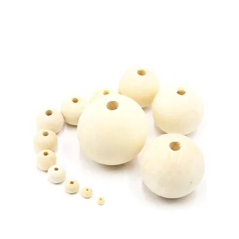 Wooden Beads From 4mm to 16mm Round Shape Natural Unfinished Wood Beads