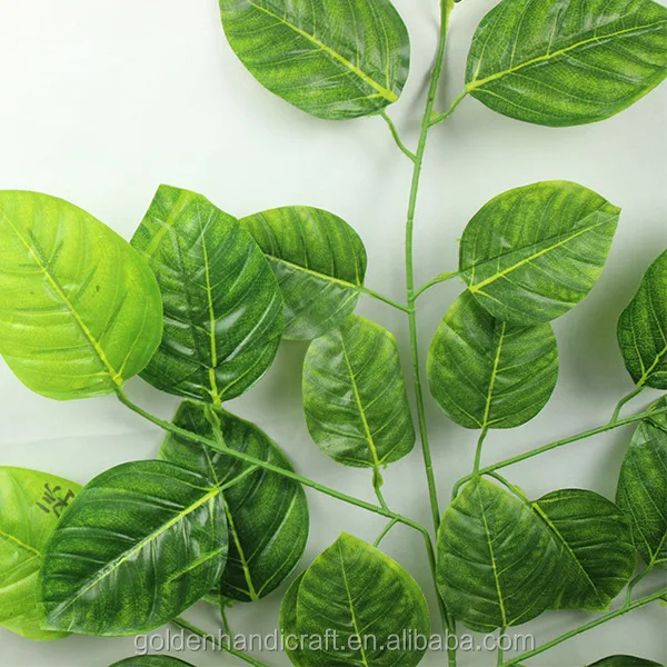 Wholesale Price High Quality Artificial Mango Leaf Green Leaves Wedding Decoration Branches Decoration