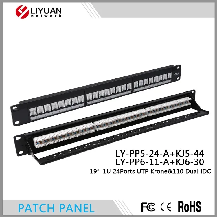 Cat5e Cat6 Patch Panel With 24 Ports Utp Keystone Jacks And Patch Panel