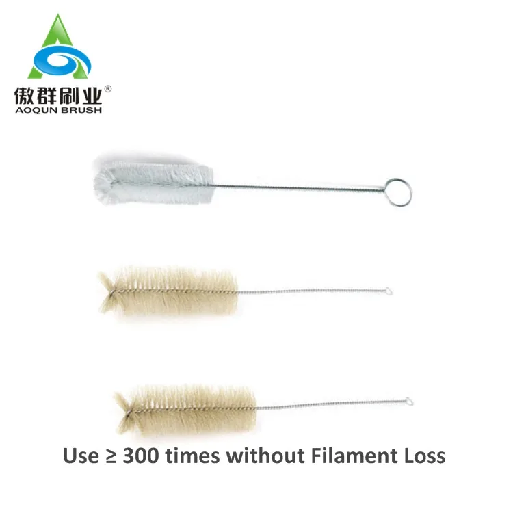 Customized Long Handle Wire Nylon Test Tube Cleaning Brush Set In