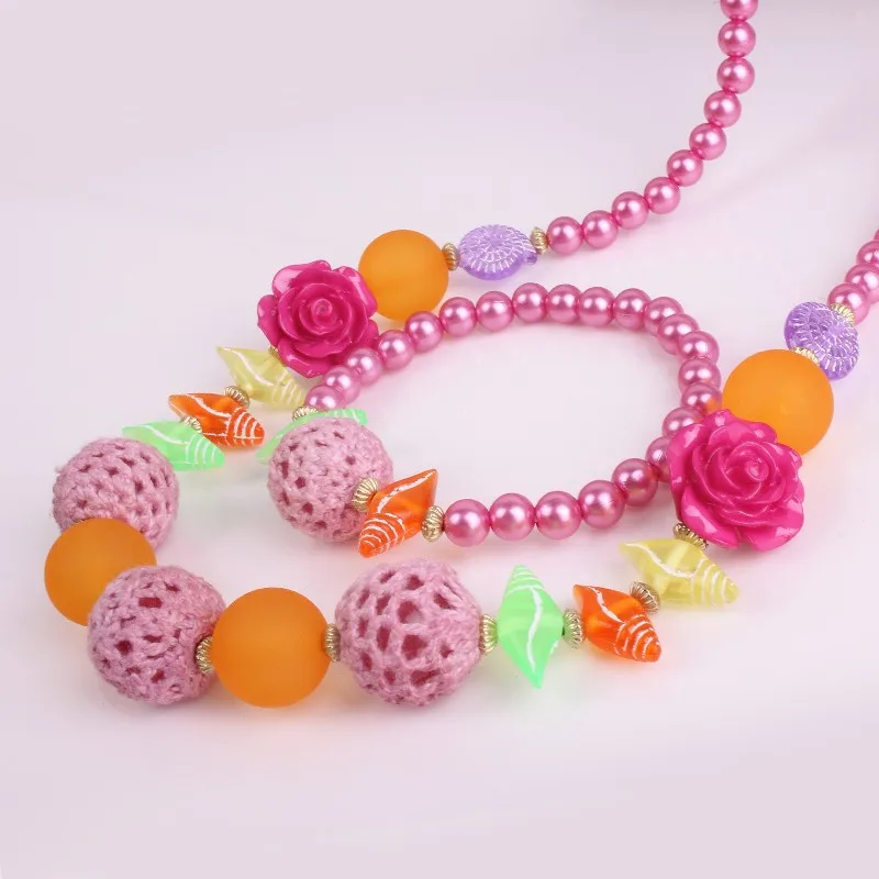 Chunky Bead Necklaces for Little Girls and Newborn Photo Shoot 