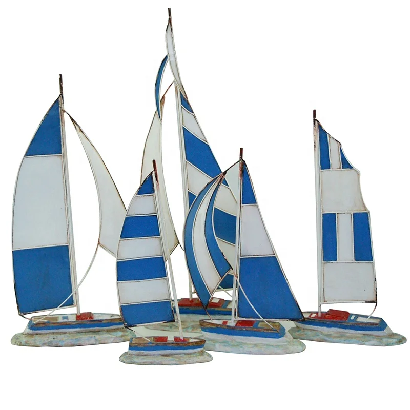 Resin sailboat decor pirate ship model  hand painted sailing ship model