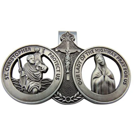 st christopher medal for car visor