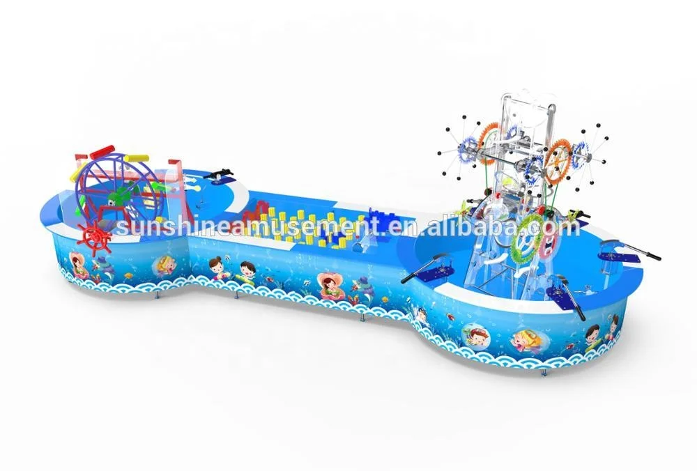 Kids Rectangular Water Table With A Flag Water Play Game For