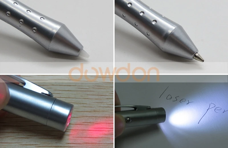 Penna Laser 4 In 1: Puntatore Luce LED, Stilo Touch Screen - Multifunzione