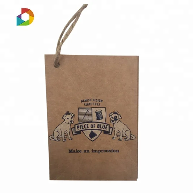 
Подвеска из переработанного крафтового картона, тисненый логотип, бумага, эластичный шнур, веревка для одежды 