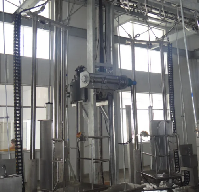 Hydraulic cattle skinning machine for cattle slaughter lines
