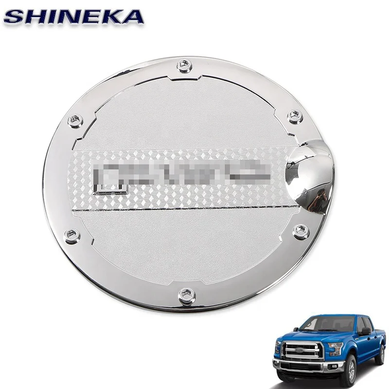 Exquisite Tank Cover Fuel Filler Door Gas Tank Cap Cover Accessories for 2009-2014 Ford F150 ABS Chrome 1 pc Universal