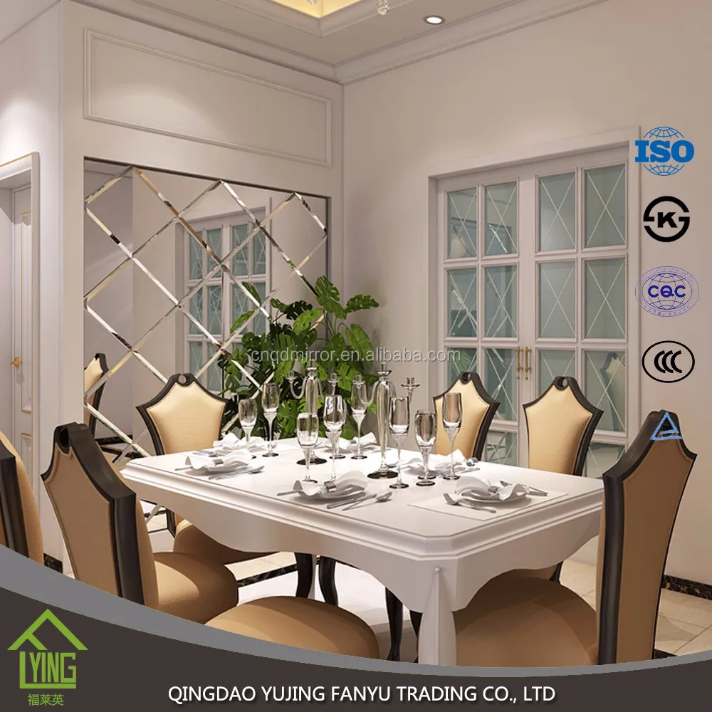 Beveled Edge Wall Mirror 12x12 Small Mirror Tiles With Polished Edge