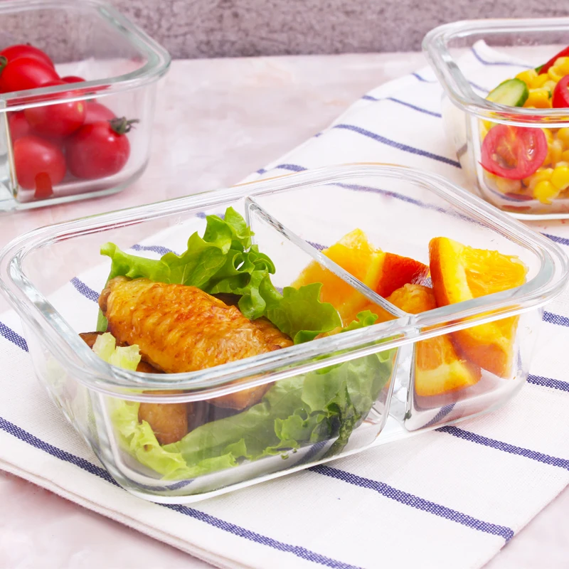 Lunch Box with Clear Lid and Partition 1000ml - Merae