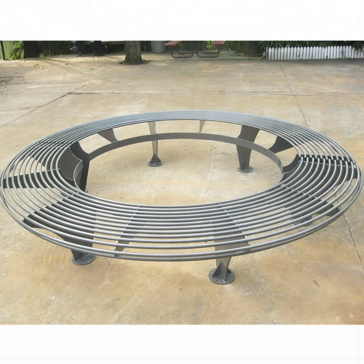 Мебель для парка Gavin мебельная площадка круглая железная скамейка на дереве водонепроницаемая наружная круглого