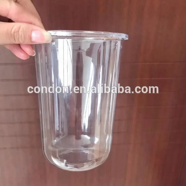 Round Bottom PET U Shape Plastic Boba Cup