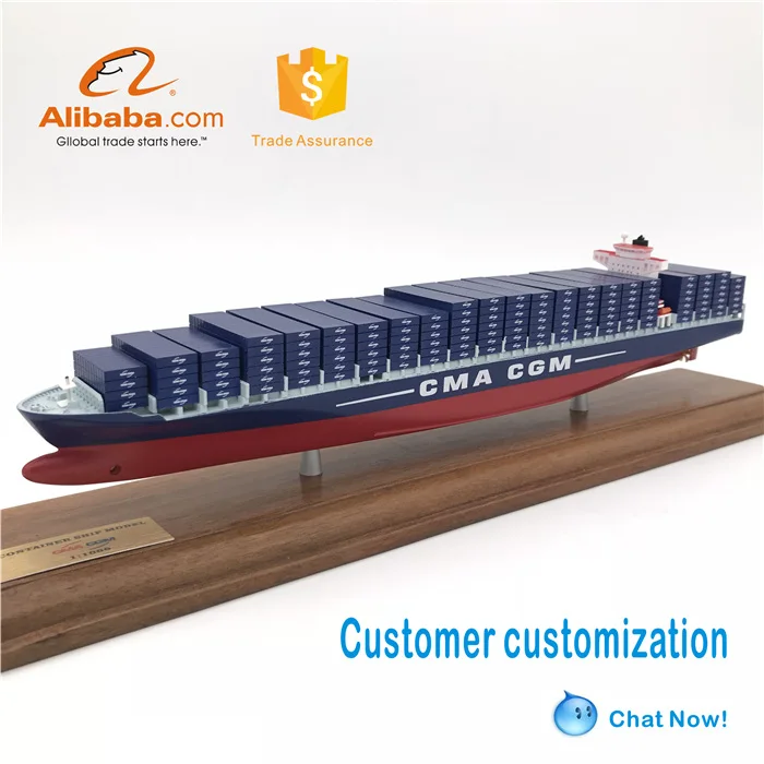 model container ship 1:1000 CMA-CGM container model in ship container ship model