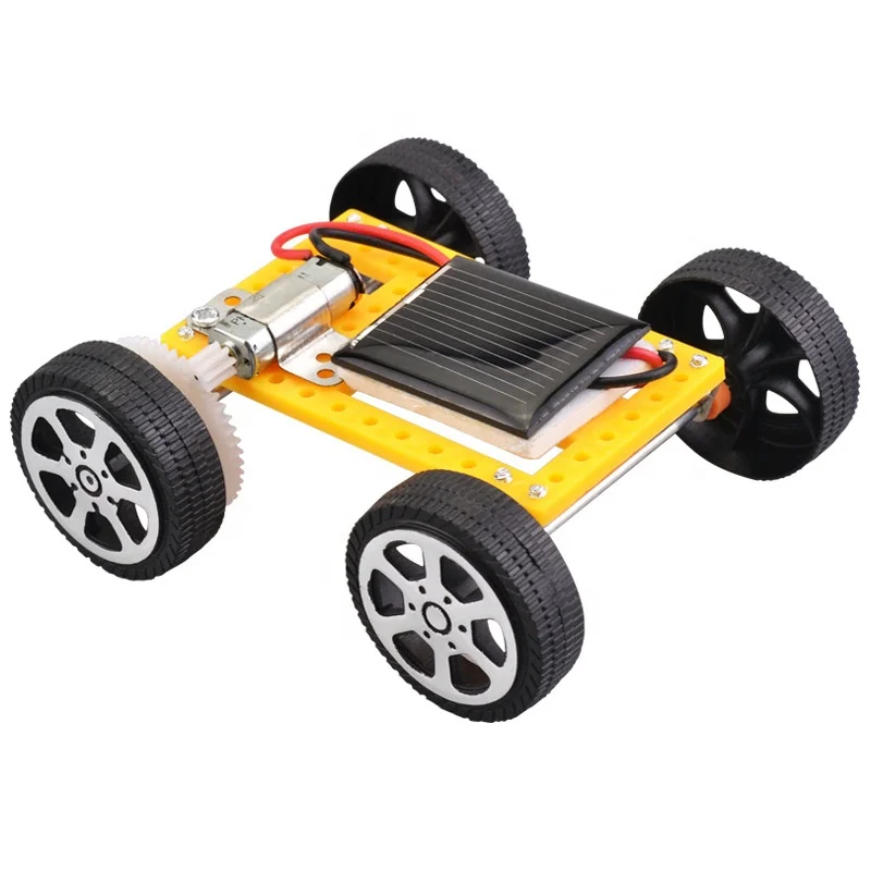 Educational stem kit diy mini powered kids solar car toy