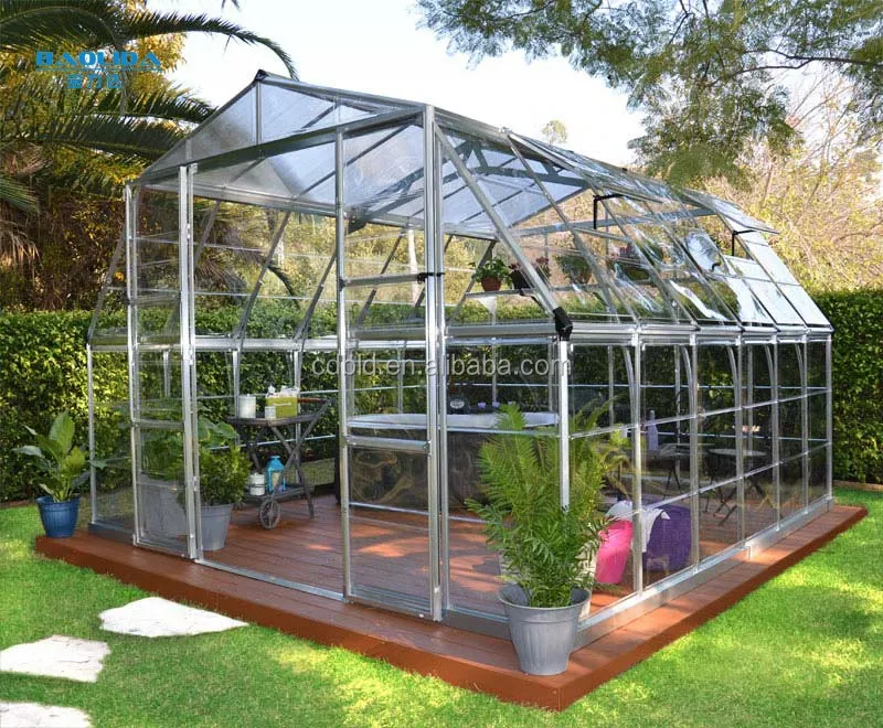 Small Steel and Glass Commercial Garden Greenhouses for Agriculture Use