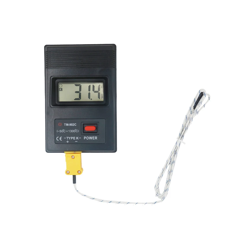 TM-902C Temperature Meter K Type LCD Digital Thermometer Thermocouple Probe 1300 