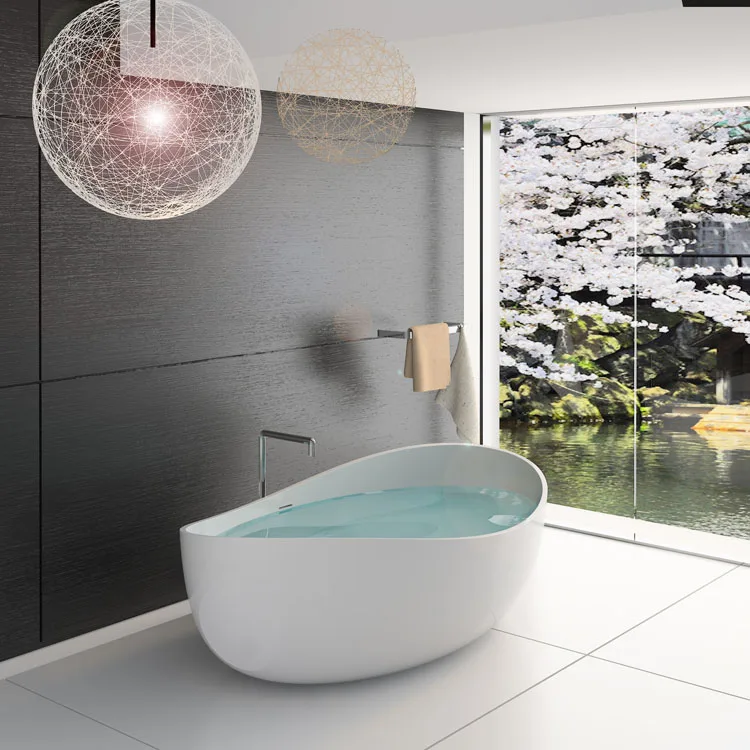 SM-8644 уникальный дуги яйцевидной формы в стиле итальянского дизайнера, с твердым искусственный камень в ванной комнате отеля б/у Ванна