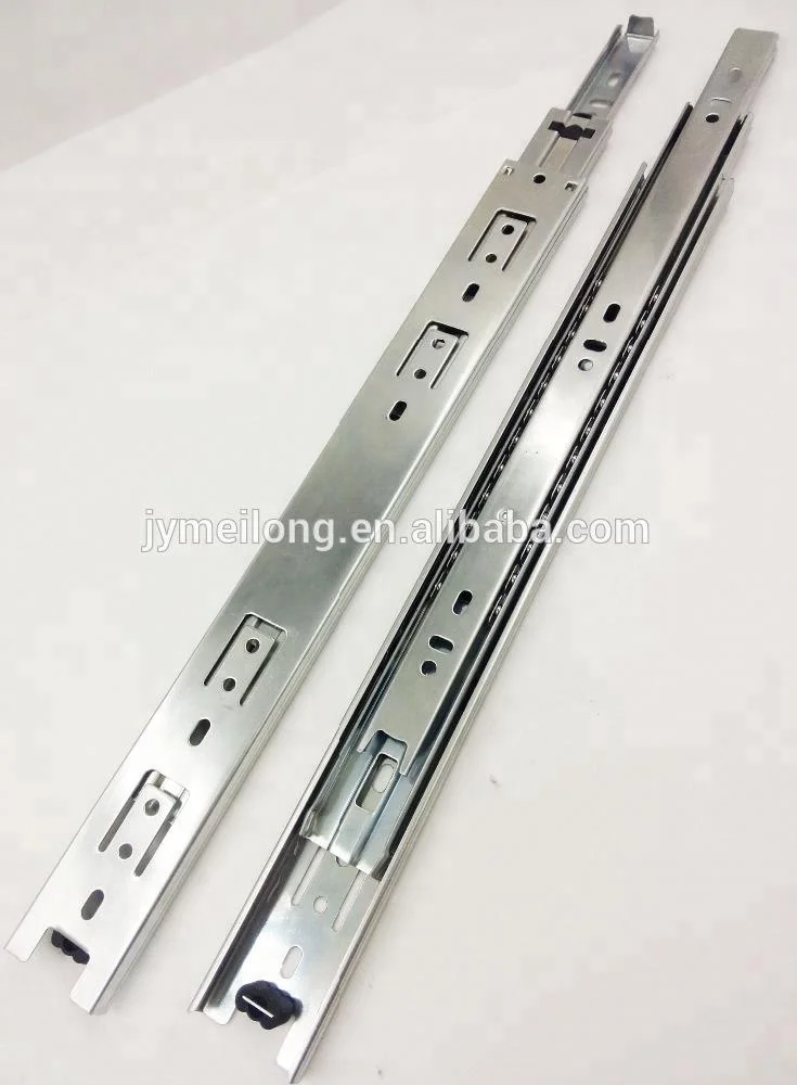 Meilong HardwareTelescopic Channel Drawer Slide / Kitchen Drawer Parts/Ball Bearing Cold Roll Iron Telescopic Drawer Slide