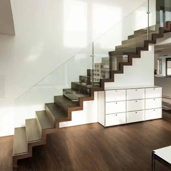 Американский дизайн лестницы одиночная стальная деревянная лестница/моно