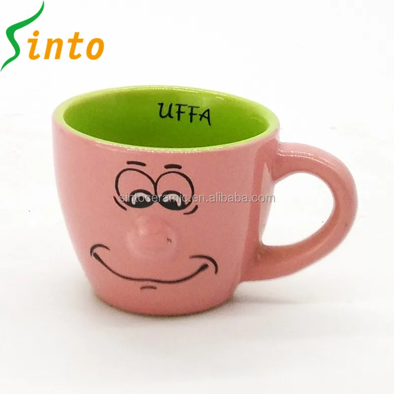 Lovely Colorful 3D Big Nose Ceramic Mug - Eco-Friendly Baby Face Drinkware  for Promotions or Gifts - Customizable Designs Available