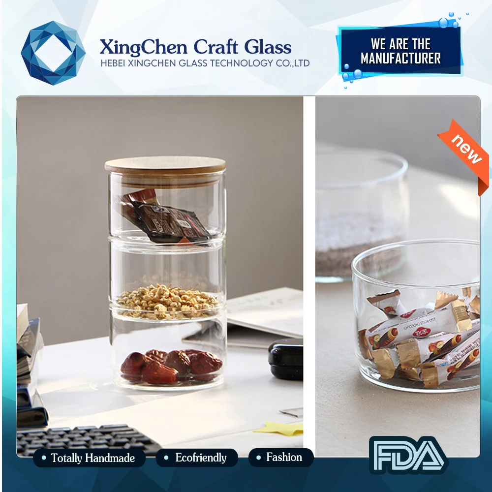 700ml Food Grade Space Saving Stackable Glass Jar Buy Space Saving