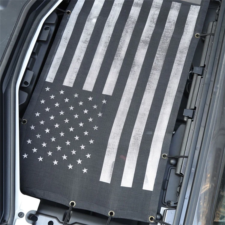 Черный флаг пентаграмма УФ солнцезащитный козырек сетка крыша сетка бикини Верхняя Крышка для Jeep Wrangler JL 2008 - 2019 2 двери
