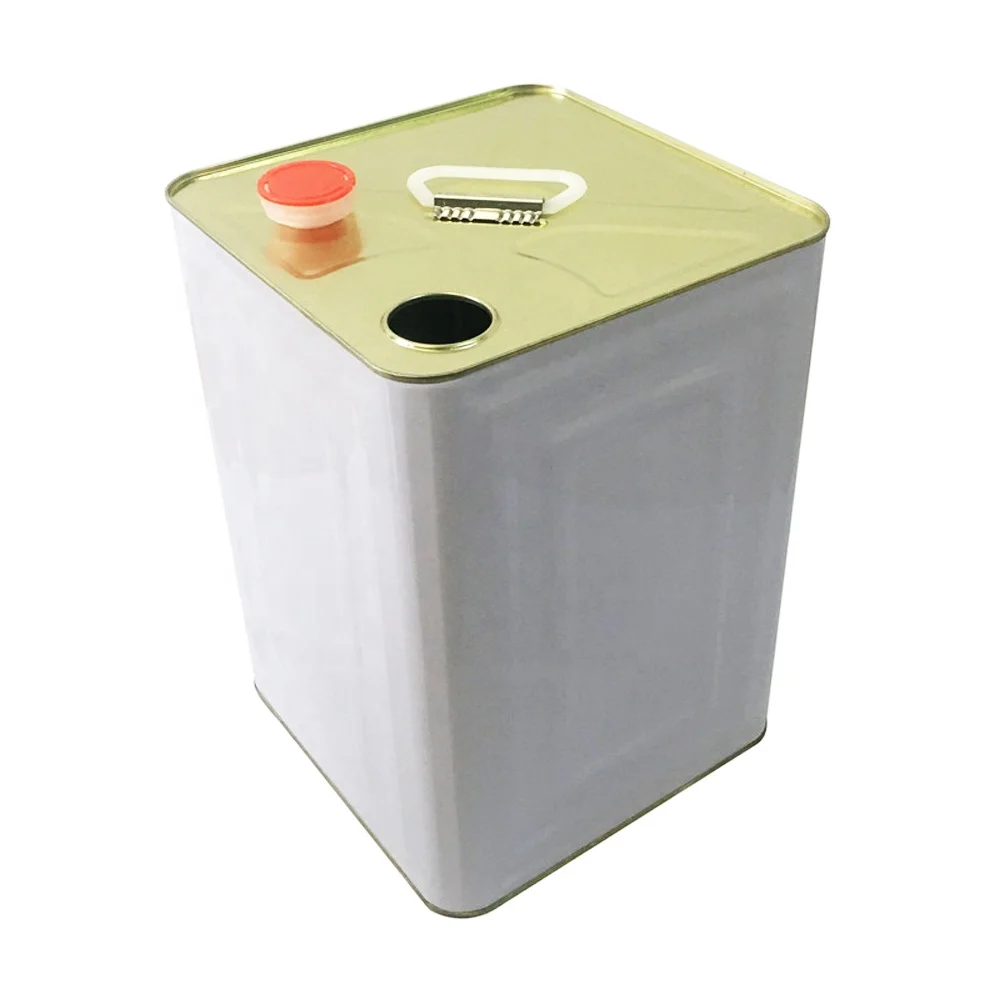 Custom square Tin Can 18 Liter with Plastic or Metal Handle