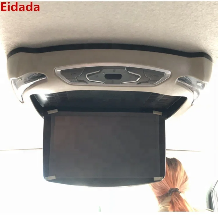 Eidada Factory's 10.1 Inch Car Roof Mount Flip TV/DVD Player Monitor FM Transmitter SD Card for Overhead Entertainment Games