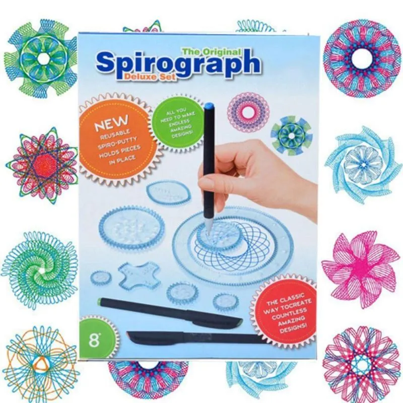 Набор трафаретов для рисования. Спирограф Deluxe Set. Спирограф Spirograph Original. Линейка для рисования узоров спирограф. Набор для рисования Звездный спирограф 11106.