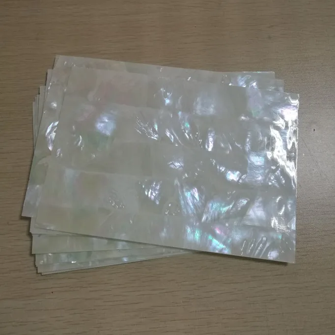Perfect Luster Flexible Self-adhesive Whitelip Mother of Pearl Shell MOP Veneer Shell Paper Sheet for Decoration