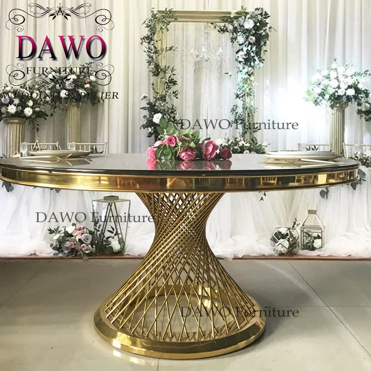mirrored glass top wedding banquet hall tables wholesale