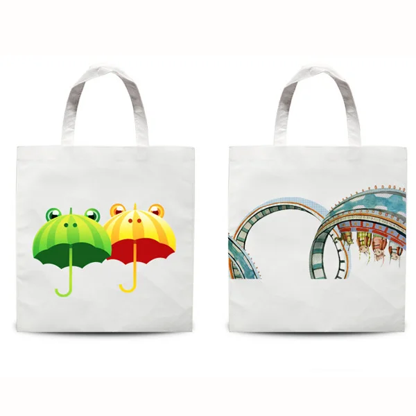 Hot sales A4 Size Blank Sublimation non-woven bag folded,Heat transfer shopping bag