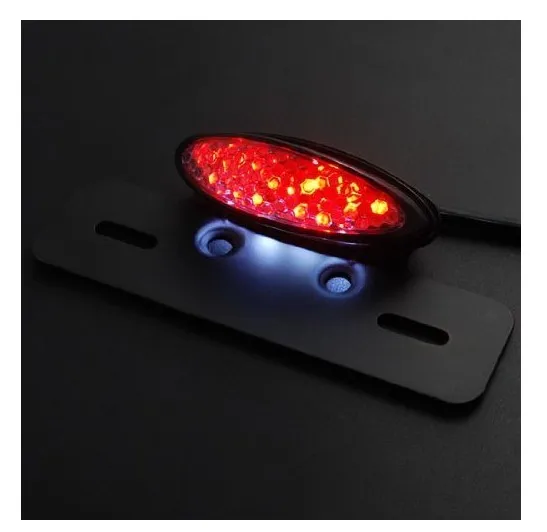 LED Motorcycle Tail Brake Stop License Plate Light Premium Lighting System Taillight Brake Light