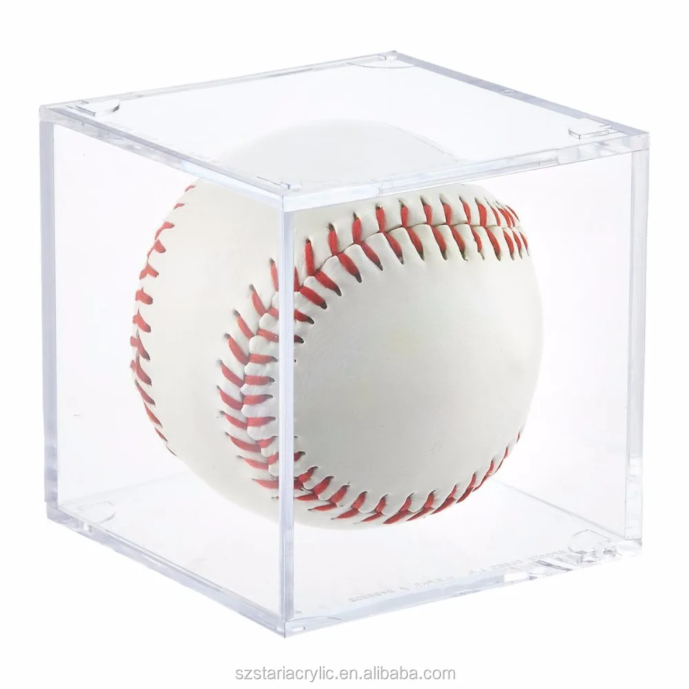 Acrylic Baseball Tennis Ball Cube Presentation Display Case Box Holder Plinth A1 