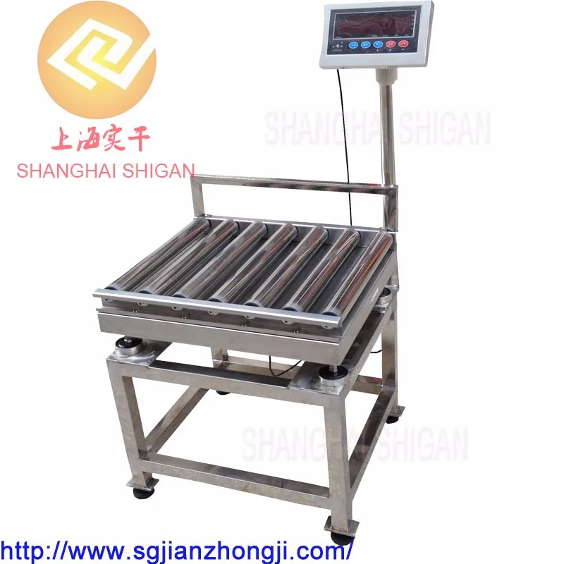 China Shanghai Static Automatic Weighing Roller Scale with Printer Checkweigher