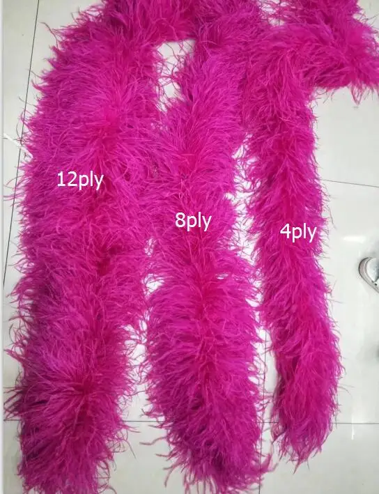 2meter Black White Ostrich Feather Boa Wholesale Colorful Natural