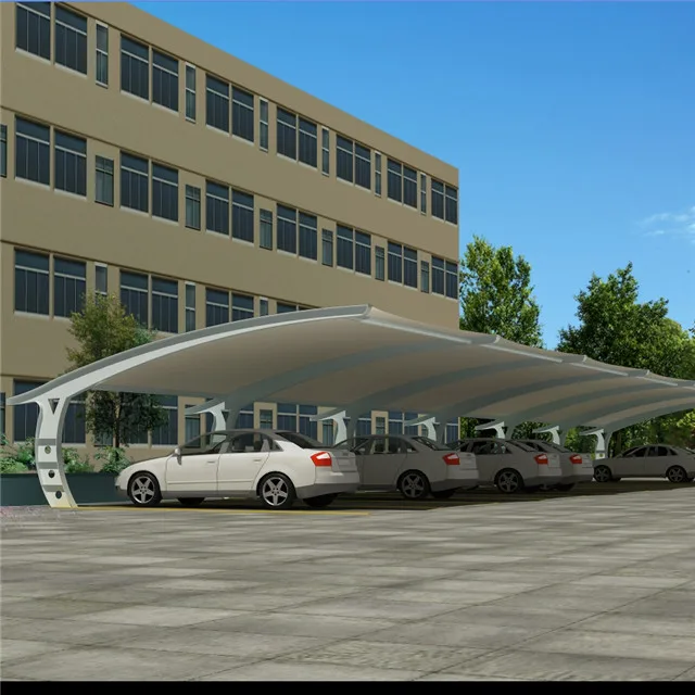 Steel Structure Tensile Membrane Structure Car Parking Shed Roof Design