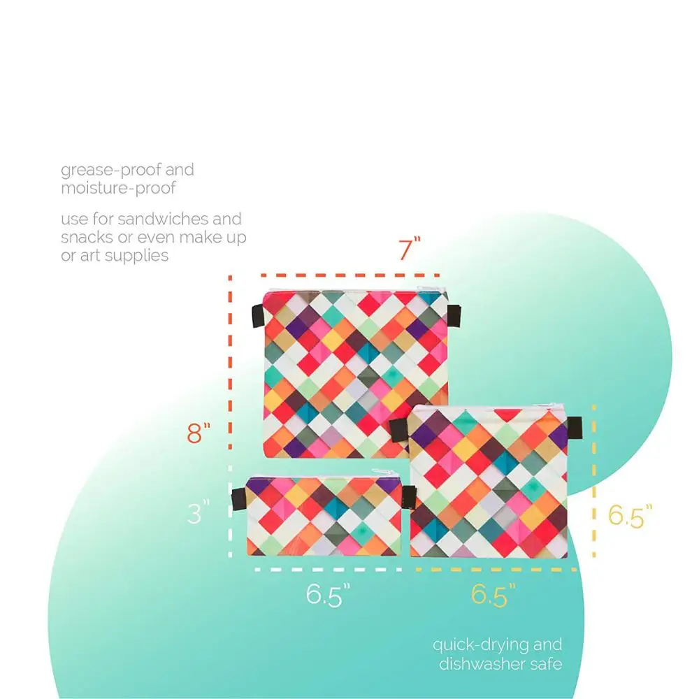 Многоразовые Пакеты-сэндвичи с застежкой-молнией для детей