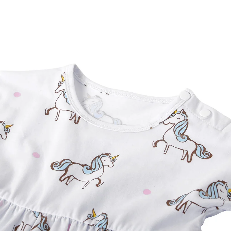 Princess Little Children Clothes Kids Girls Summer Dress Smocking Dress Clothes Short Sleeve Customized Beach Casual 2 to 7years