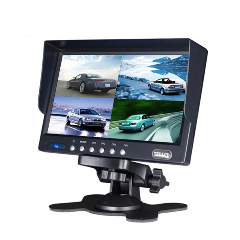 7 Inches TFT LCD Car Headrest Monitor With 2 AV Port Color Car Monitor