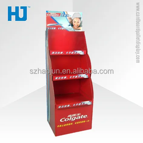 Custom Made Cardboard Toothbrush Display Stand for Daily Necessities Paper Display Rack for Toothbrush