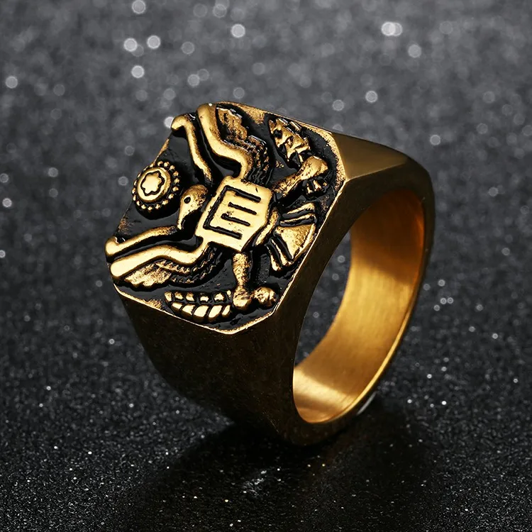 Royal Gold Ring Design For Men Marlary Punk Style Design Gold