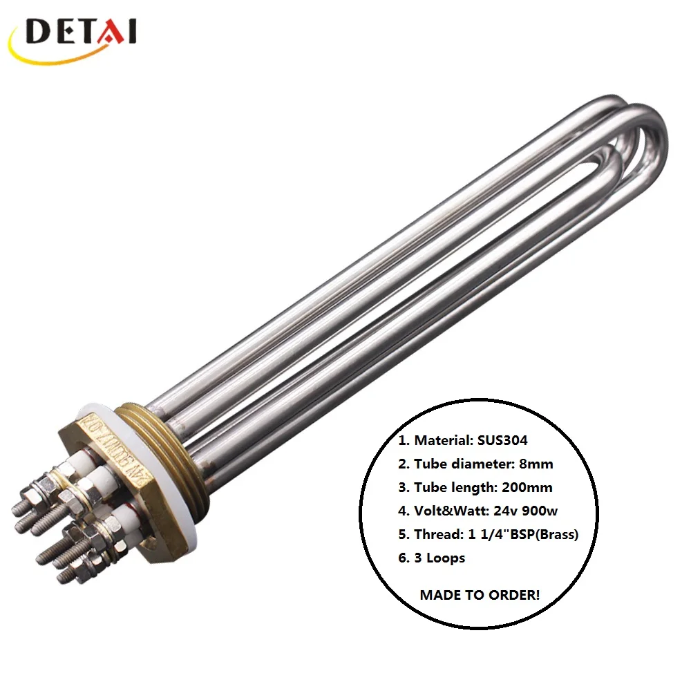 High Quality Dc Immersion Heating Element 24v 900w Element Screw Plug