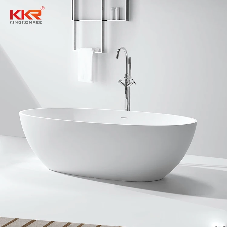 Kingkonree Wholesale Prices CUPC Artificial Stone Acrylic Freestanding Bath Tub Bathtub