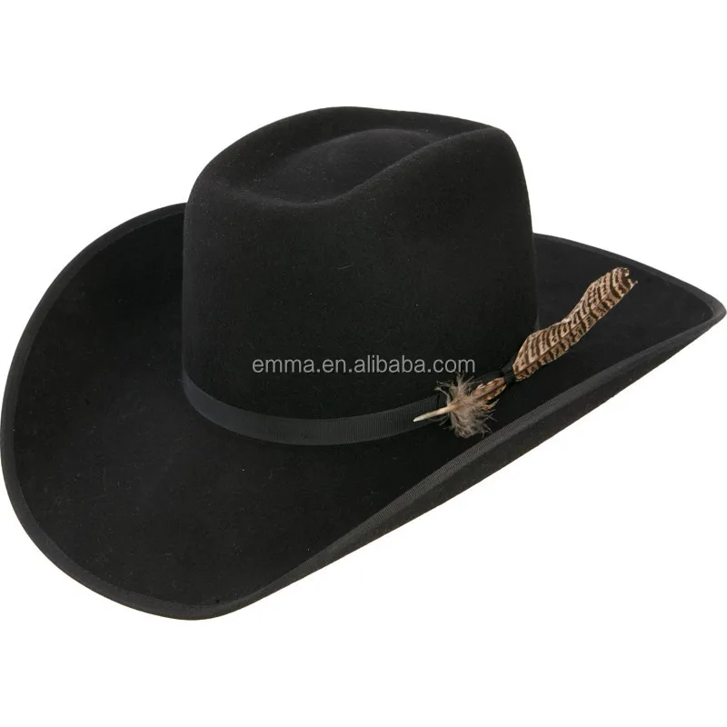 diseño clásico Redondo VIZ Bowler De Sombrero Negro 100% Fieltro 