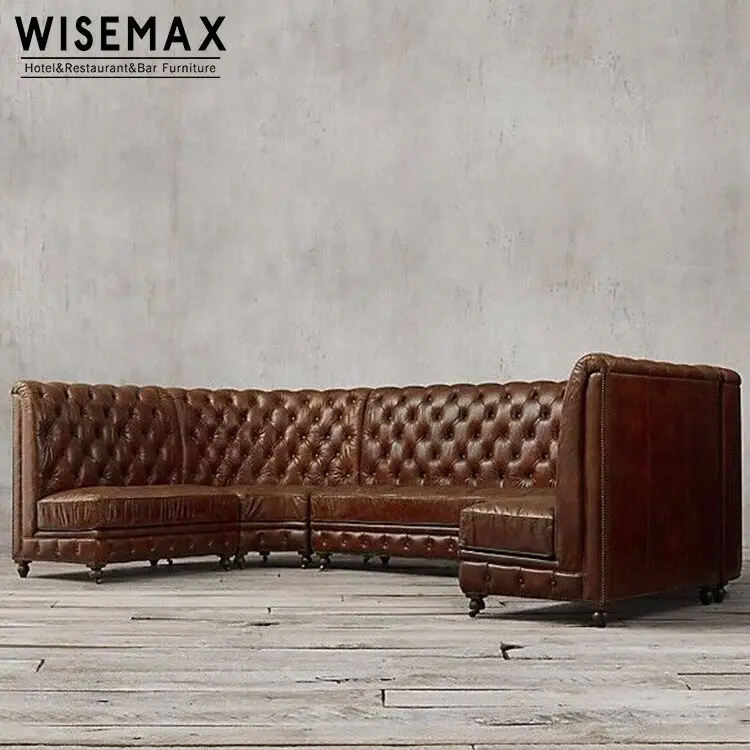 WISEMAX Modern American Retro Restaurant Diner Leather Bench Seat Booth Seating Sofa Restaurant Booths for l Shape Sofa Cover
