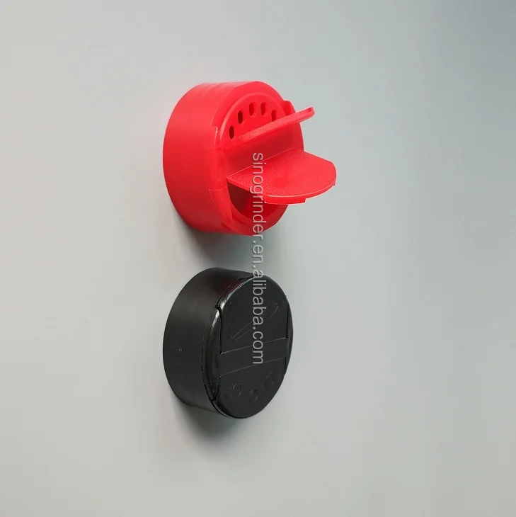 Customized Color 42mm Dual Flap Cap Plastic Shaker Lid for Glass Bottle